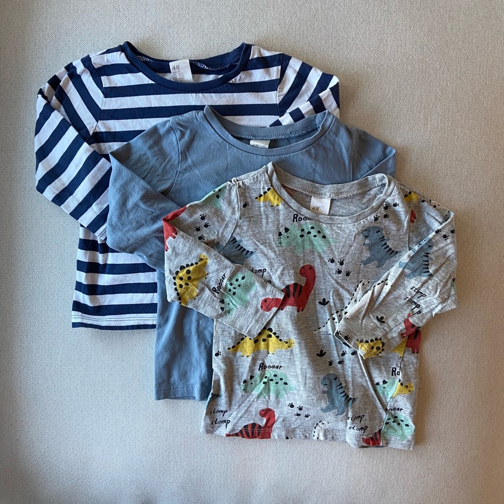 H&M Toddler Boy 3-Pack Jersey Shirts 2T